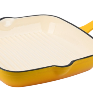 26cm enamel cast iron grill pan